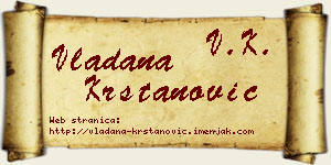 Vladana Krstanović vizit kartica